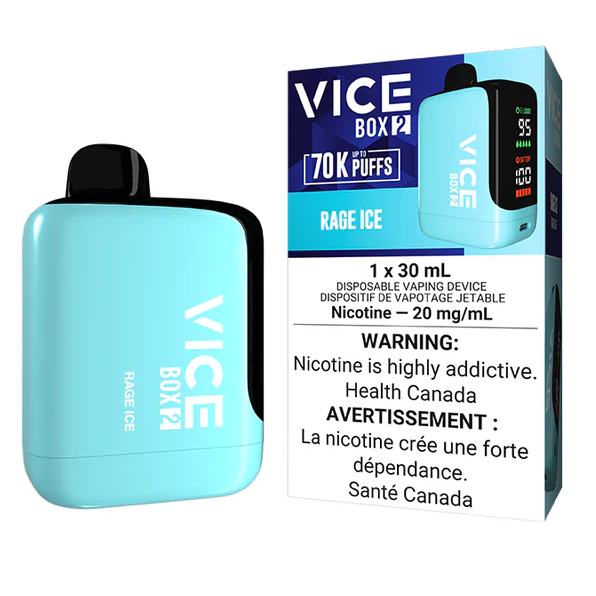 [vic2114b-on] *ON* Disposable Vape Vice Box 2 70K Rage Ice Box of 4