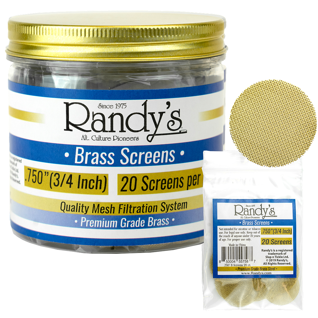 [rdsc10750-b36] Randy's Screens - Metal - Brass 0.750 - 36 x 20PK