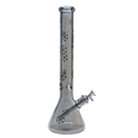 Glass Bong - 18" 7mm  Beaker Chrome Snowflake