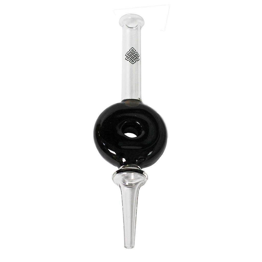 [kmgc014blk] Nector Extract Pipe Karma Glass Doughnut (Black)