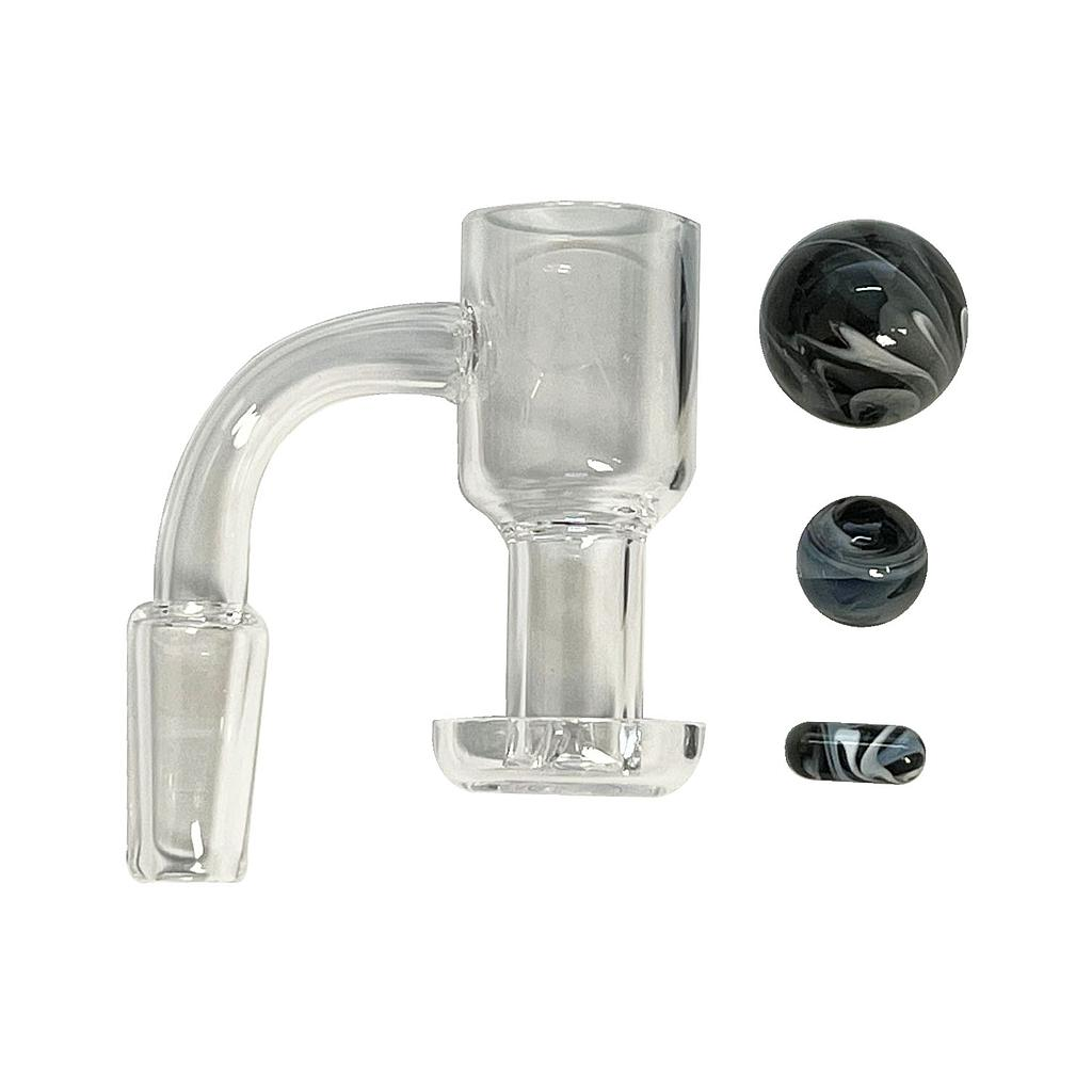 [caq084a9blk] Cannacessories Terp Slurp Banger 14mm 90 Degree Kit Cat Eye (Black)