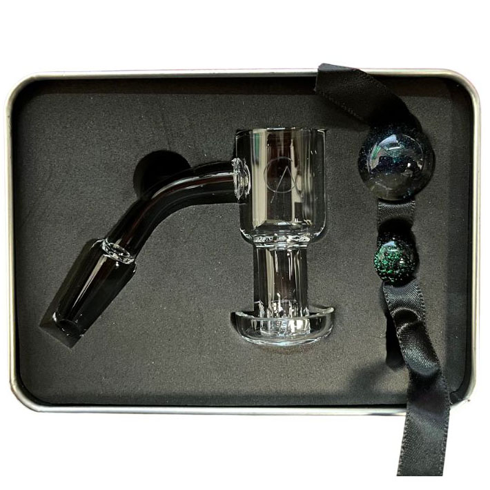 [caq086a4blk] Cannacessories Terp Slurp Banger 14mm 45 Degree Kit Dichro (Black)