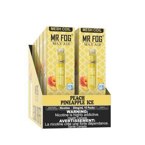 [fog1002c-b] *FED* Mr Fog Max Air Disposable Vape Peach Pineapple Ice 2500 Puffs Box Of 10 (2.0% Classic)