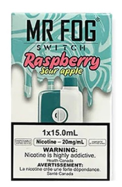 [fog1116c-b] *FED* Mr Fog Switch Disposable Vape Raspberry Sour Apple 5500 Puffs Box Of 10 (2.0% Classic)
