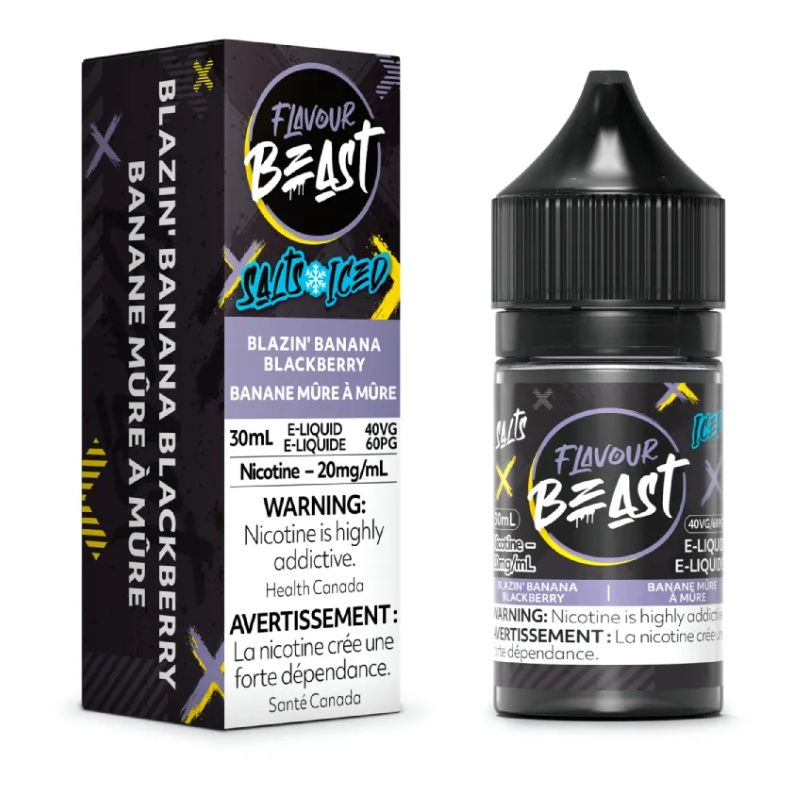 [jsfl1001a] *FED* Flavour Beast Salt Juice 30ml Blazin' Banana Blackberry Iced (10mg)