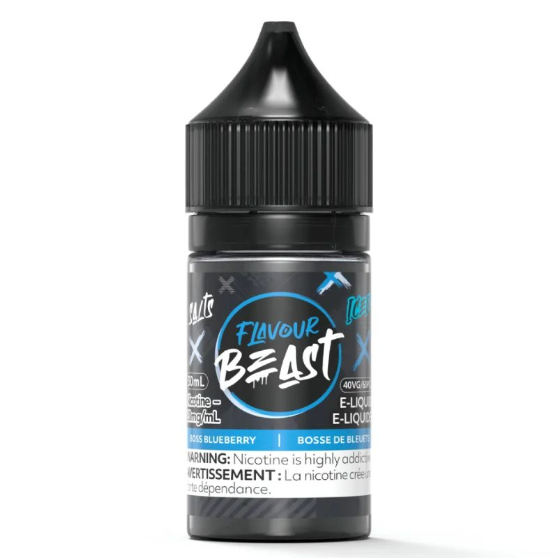 [jsfl1004a] *FED* Flavour Beast Salt Juice 30ml Boss Blueberry Iced (10mg)