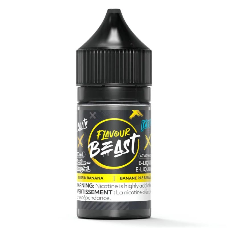 [jsfl1005a] *FED* Flavour Beast Salt Juice 30ml Bussin Banana Iced (10mg)