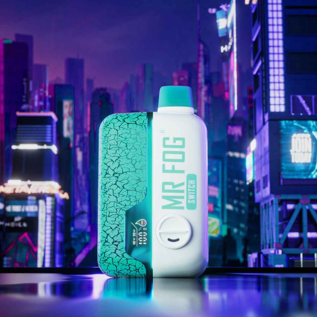 *FED* Disposable Vape Mr Fog Switch 15000 Puff Classic Mint Ice Box of 5