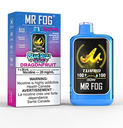 *FED* Disposable Vape Mr Fog NOVA Blue Razz Steezy Dragonfruit Box of 5