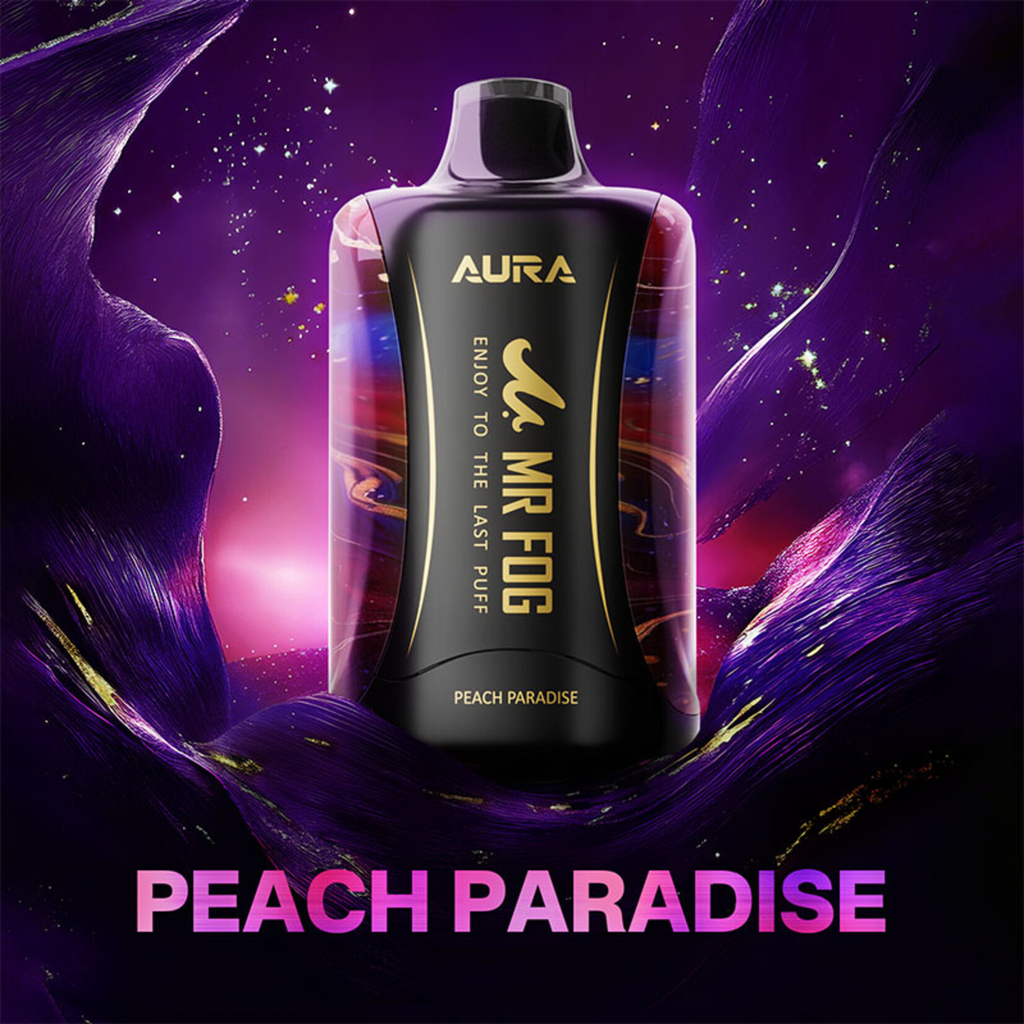 [fog1813c-b-ab] *AB* Disposable Vape Mr Fog AURA 60K Peach Paradise Box of 5 (2.0% Classic)