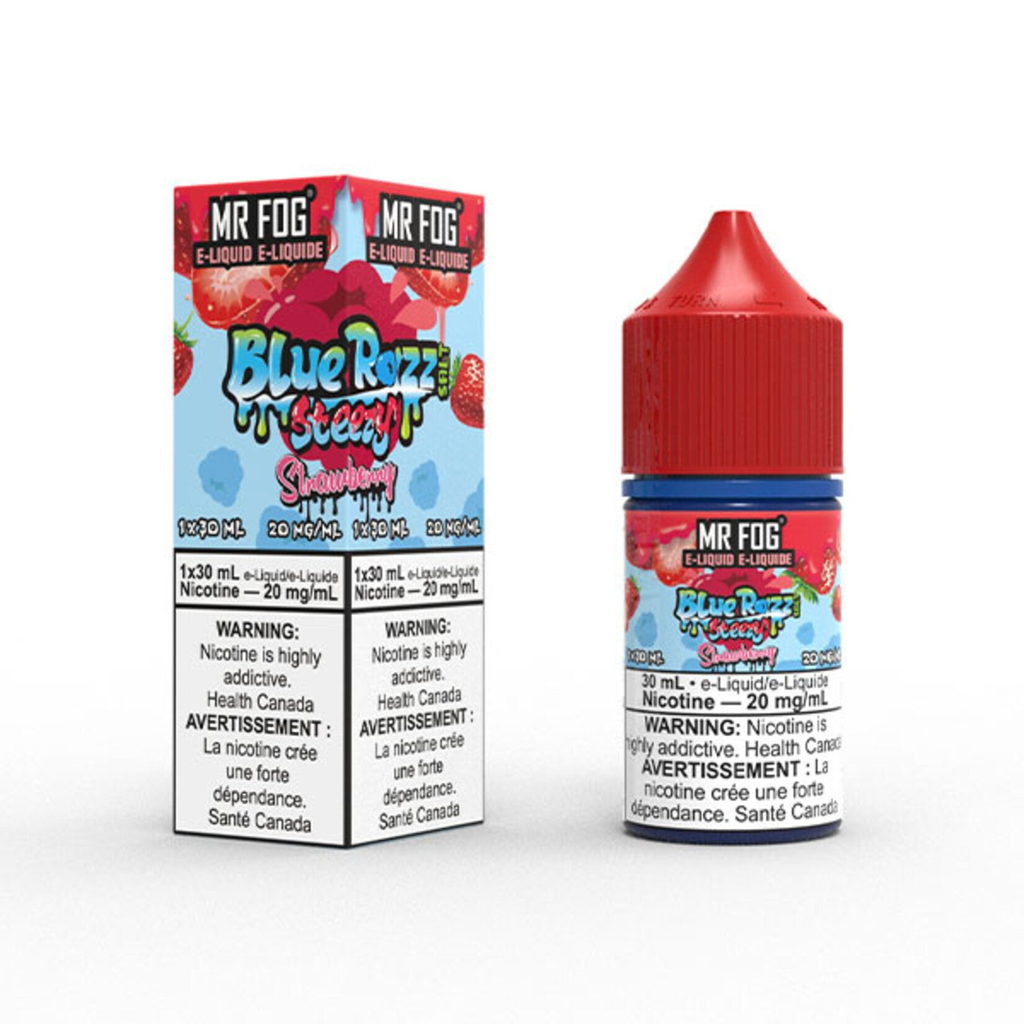 [jsfg1019a-on] *ON* Nicotine Liquid Mr Fog Blue Razz Steezy Salt 30ml Strawberry (10mg)