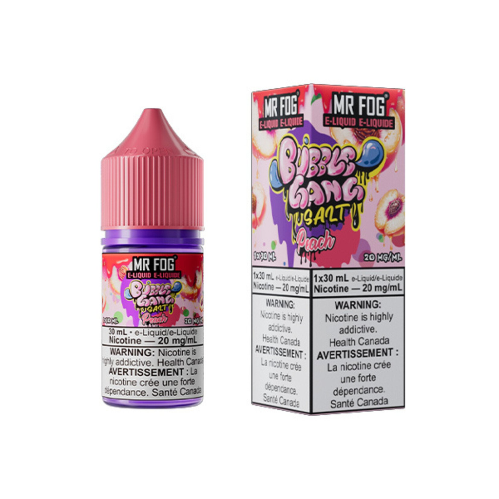 *ON* Nicotine Liquid Mr Fog Bubble Gang Series Salt 30ml Peach