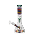 Glass Bong Arsenal Rainbow Thunder Beaker Tree Perc 10"