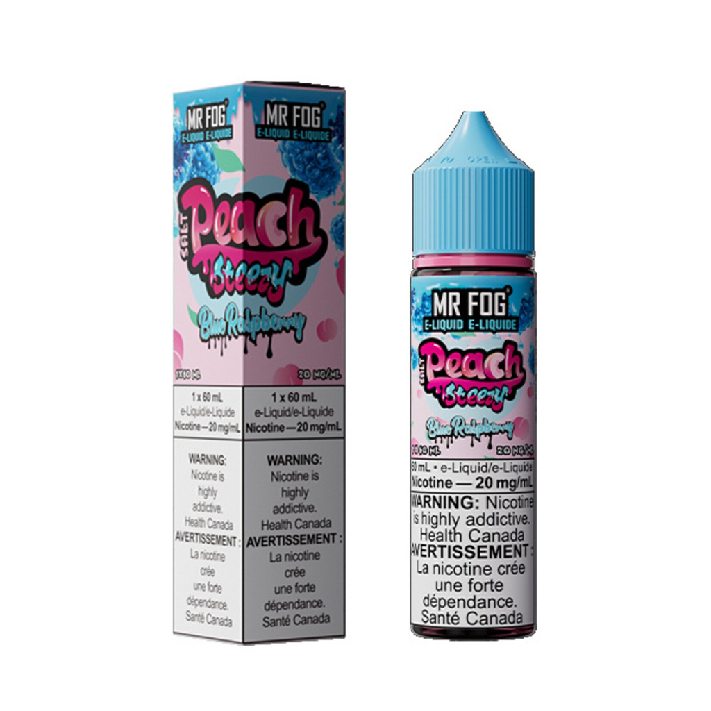 [jsfg1158a-on] *ON* Nicotine Liquid Mr Fog Peach Steezy Salt 60ml Blue Raspberry (10mg)