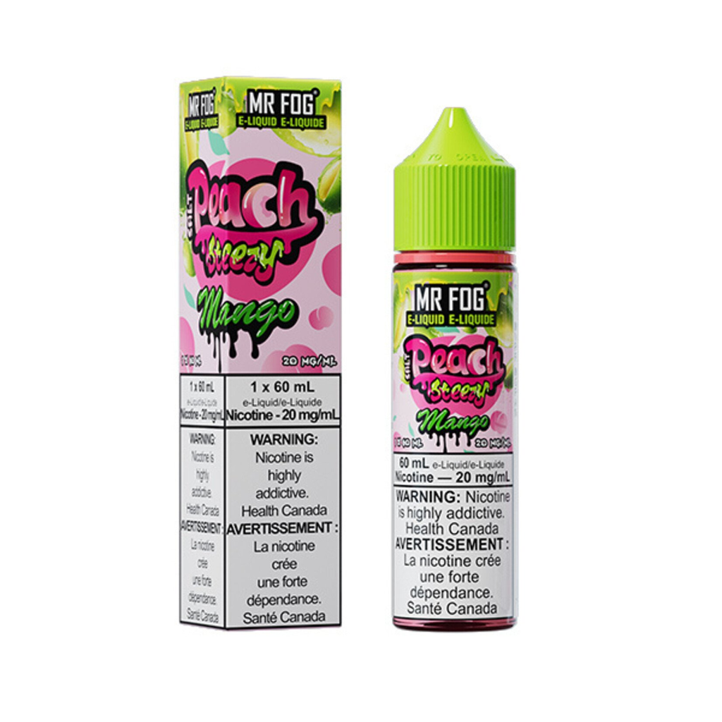 [jsfg1160a-on] *ON* Nicotine Liquid Mr Fog Peach Steezy Salt 60ml Mango (10mg)