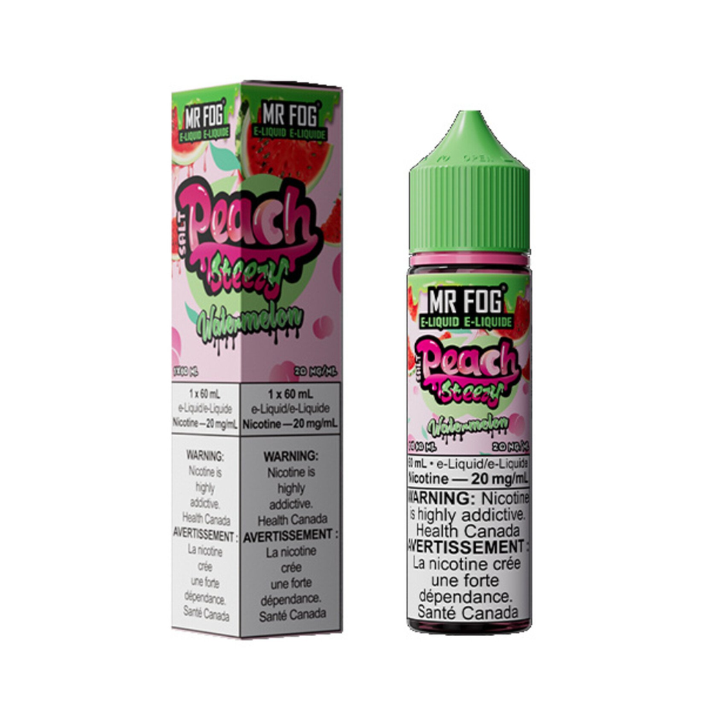 [jsfg1162a-on] *ON* Nicotine Liquid Mr Fog Peach Steezy Salt 60ml Watermelon (10mg)
