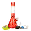 Glass Bong Arsenal Glass 5mm Crystal Matrix Glass Bong 9-in-1 Dab Kit 12"