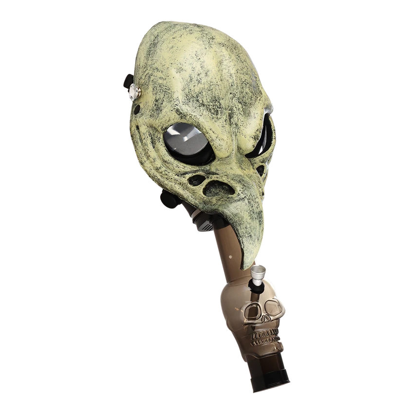 Acrylic Bong Unbranded Scary Gas Mask 8"