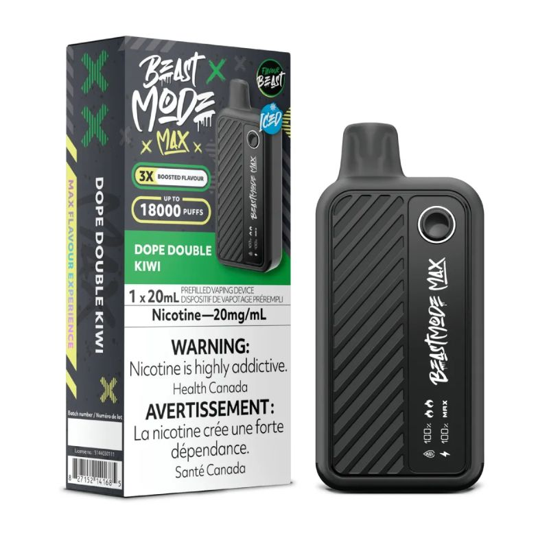 [fvb1721b-ab] *AB* Disposable Vape Flavour Beast Beast Mode Max Dope Double Kiwi Box of 5