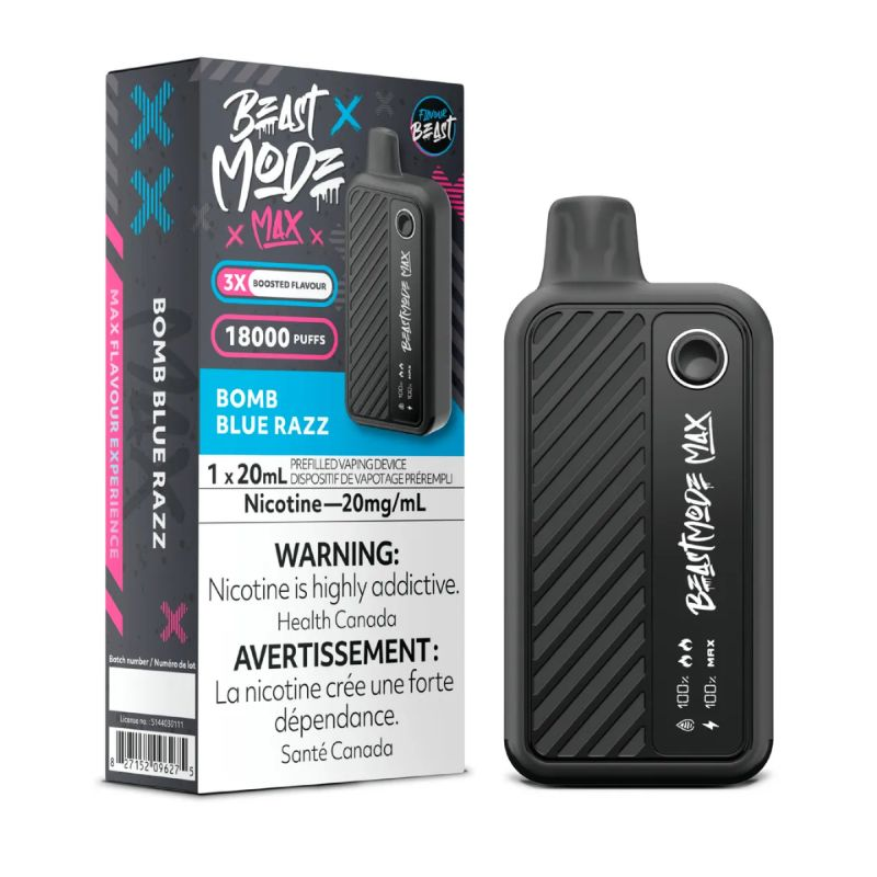 [fvb1752b-ab] *AB* Disposable Vape Flavour Beast Beast Mode Max Super Sour Blue Razz Box of 5