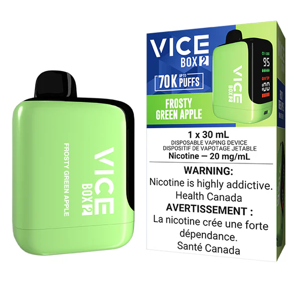 [vic2107b-ab] *AB* Disposable Vape Vice Box 2 70K Frosty Green Apple Box of 4