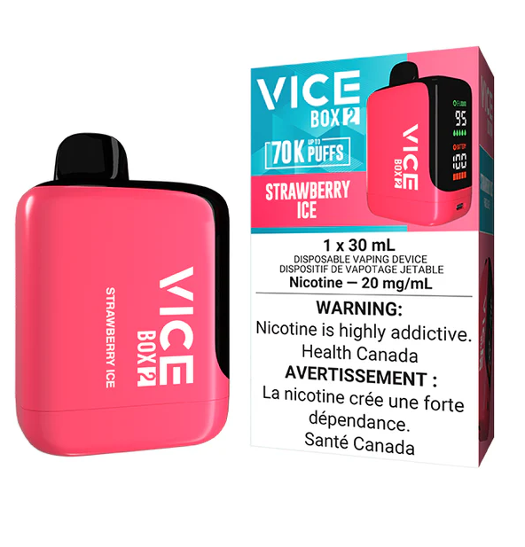 [vic2118b-ab] *AB* Disposable Vape Vice Box 2 70K Strawberry Ice Box of 4