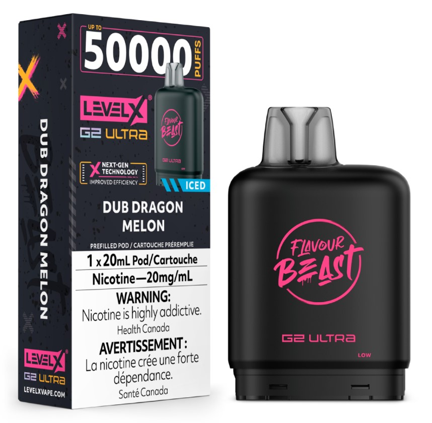 [fvb2203b-ab] *AB* Nicotine Pod Flavour Beast G2 Ultra Dub Dragon Melon Box of 6