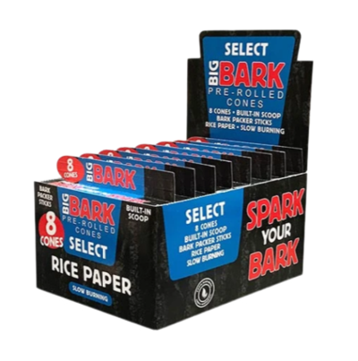 [pap127b] BigBark SELECT Pre-Roll - 8 per pack - Display of 24