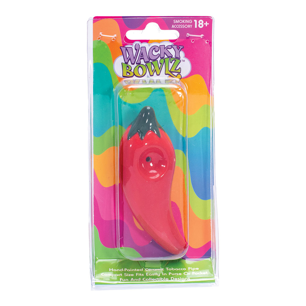 [gfa089] Ceramic Pipe Wacky Bowlz Chili Pepper 4"