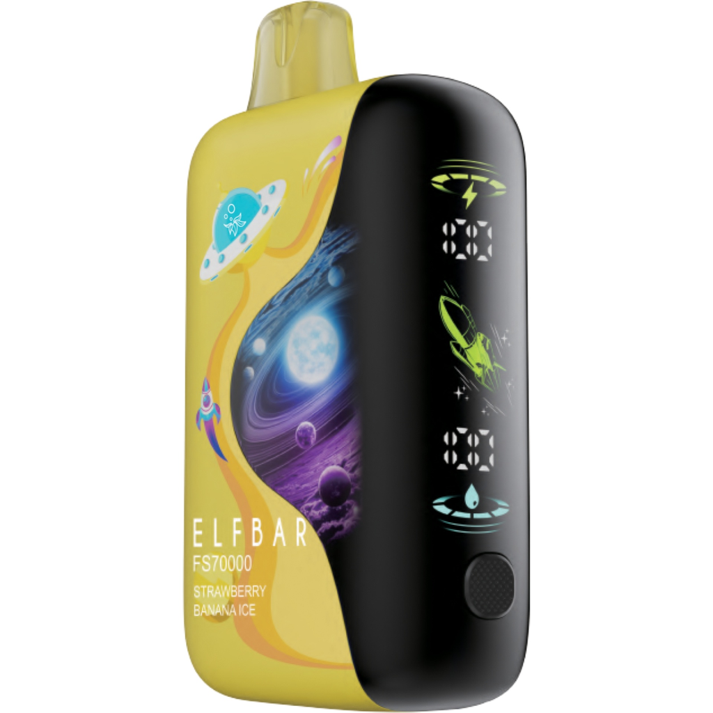 [elf1516b-fd] *FED* Disposable Vape Elf Bar FS70K Strawberry Banana Ice Box of 4