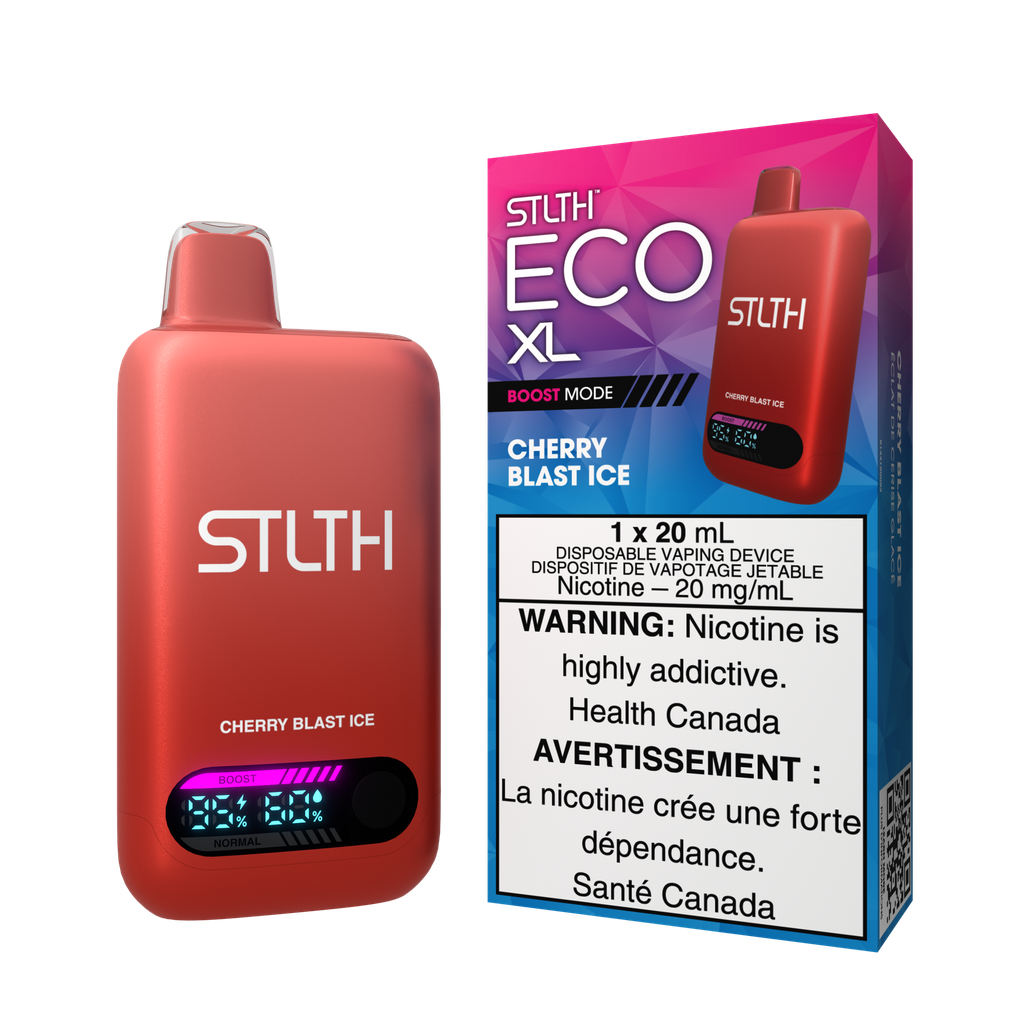 [sth3803b-fd] *FED* Disposable Vape STLTH Eco XL Cherry Blast Ice Box of 5