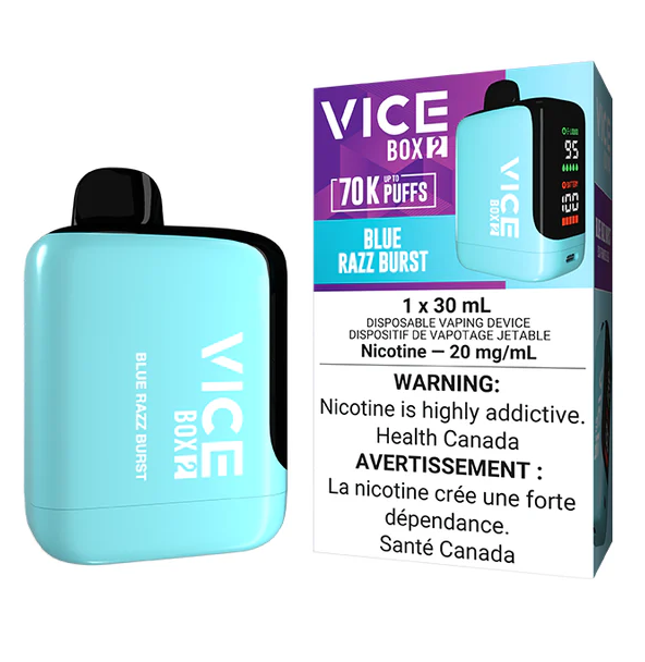 *FED* Disposable Vape Vice Box 2 70K Blue Razz Burst Box of 4