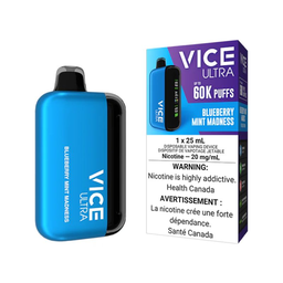 *FED* Disposable Vape Vice Ultra 60K Blueberry Mint Madness Box of 4
