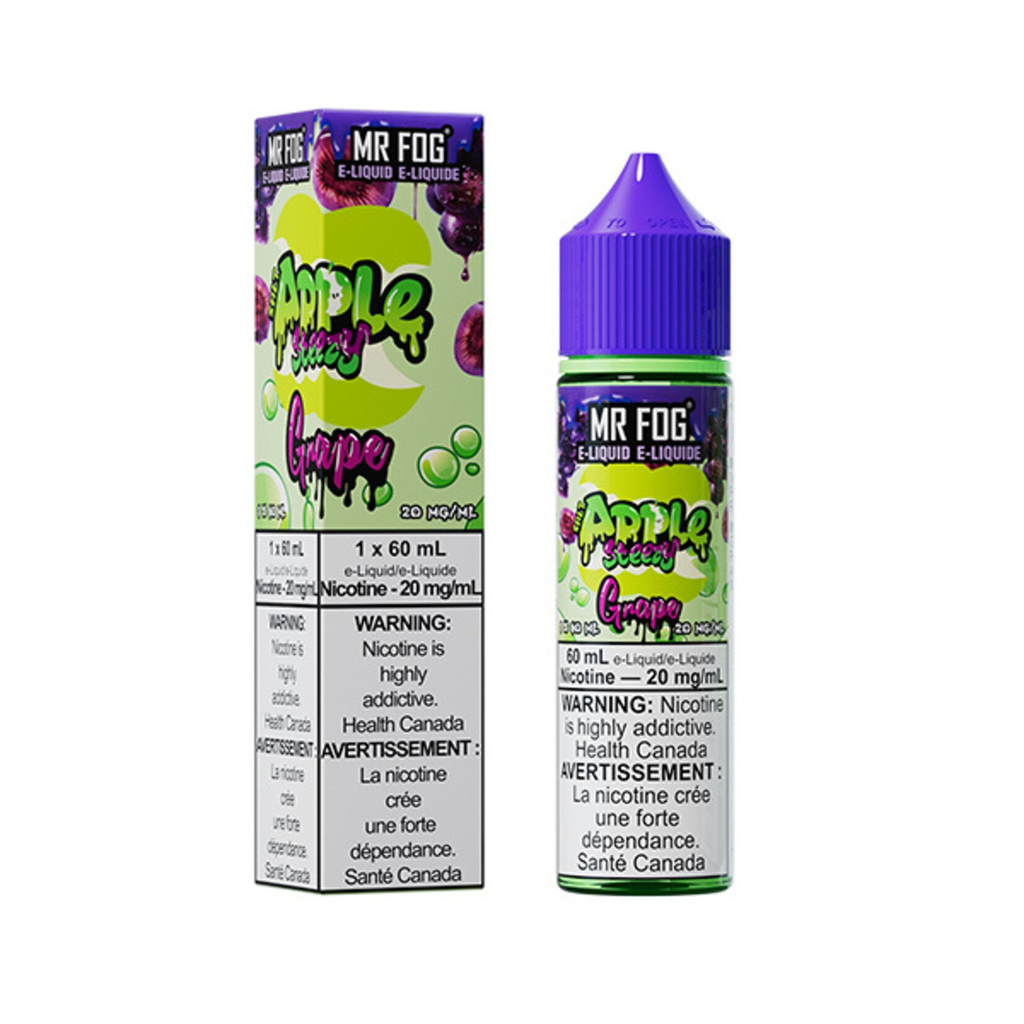 *FED* Nicotine Liquid Mr Fog Apple Steezy Salt 60ml Grape
