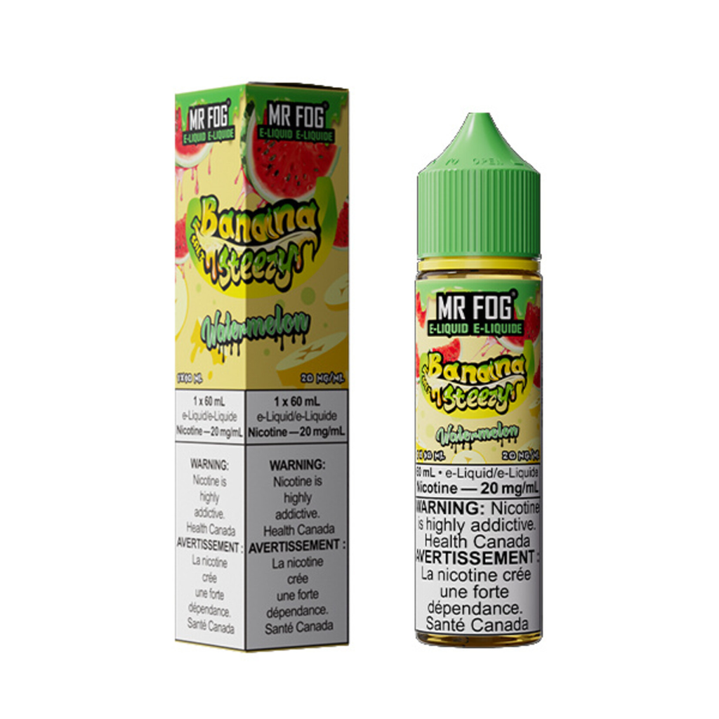 *FED* Nicotine Liquid Mr Fog Banana Steezy Salt 60ml Watermelon