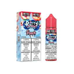 *FED* Nicotine Liquid Mr Fog Berry Steezy Salt 60ml Peach