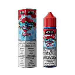 *FED* Nicotine Liquid Mr Fog Blue Razz Steezy Salt 60ml Very Cherry