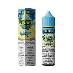 *FED* Nicotine Liquid Mr Fog Lemon Steezy Salt 60ml Blue Raspberry