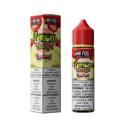 *FED* Nicotine Liquid Mr Fog Lemon Steezy Salt 60ml Strawberry