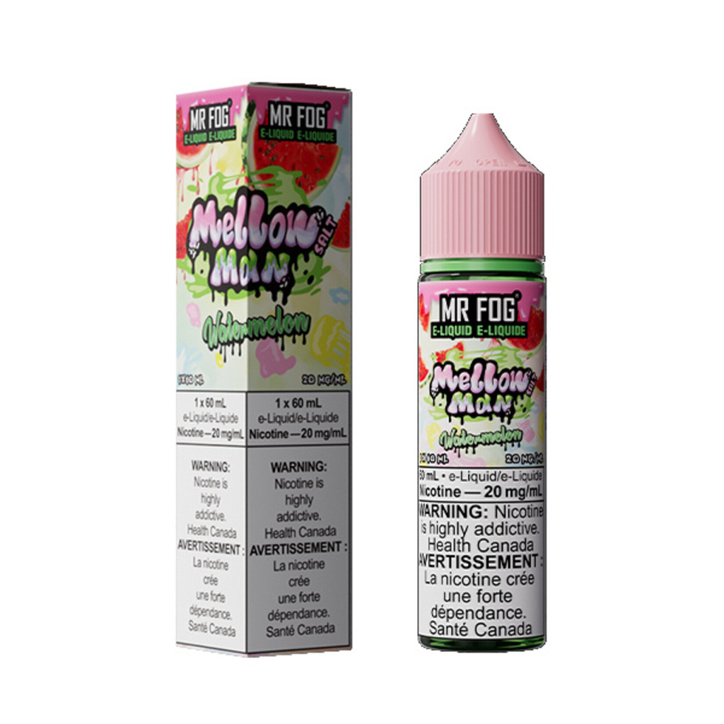 *FED* Nicotine Liquid Mr Fog Mellow Man Salt 60ml Watermelon