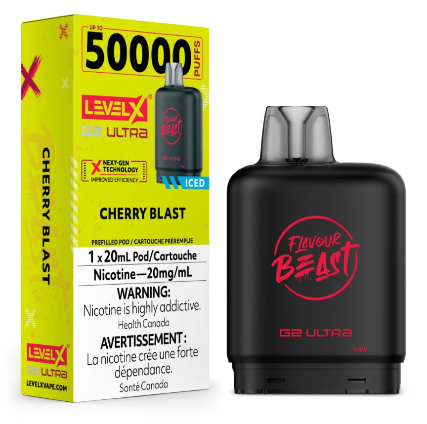 *FED* Nicotine Pod Flavour Beast G2 Ultra Cherry Blast Box of 6