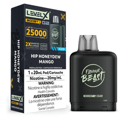 *FED* Nicotine Pod Flavour Beast Level X Boost G2 Hip Honeydew Mango Box of 6