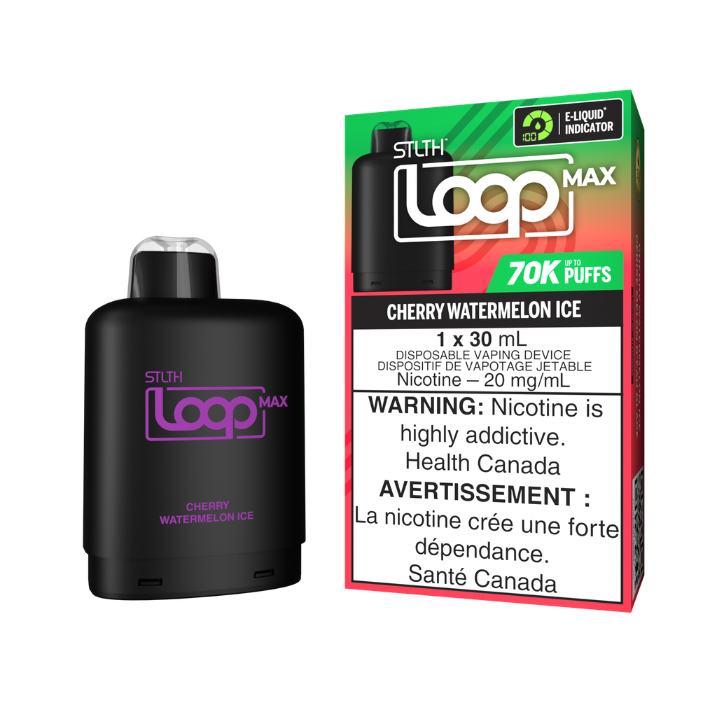 *FED* Nicotine Pod STLTH LOOP MAX Cherry Watermelon Ice Box of 4