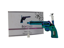 Glass Bong Borosci Metallic Pistol 10"