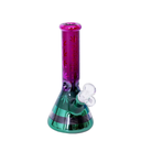 Glass Bong Karma 9" Beaker Metallic Purple and Green