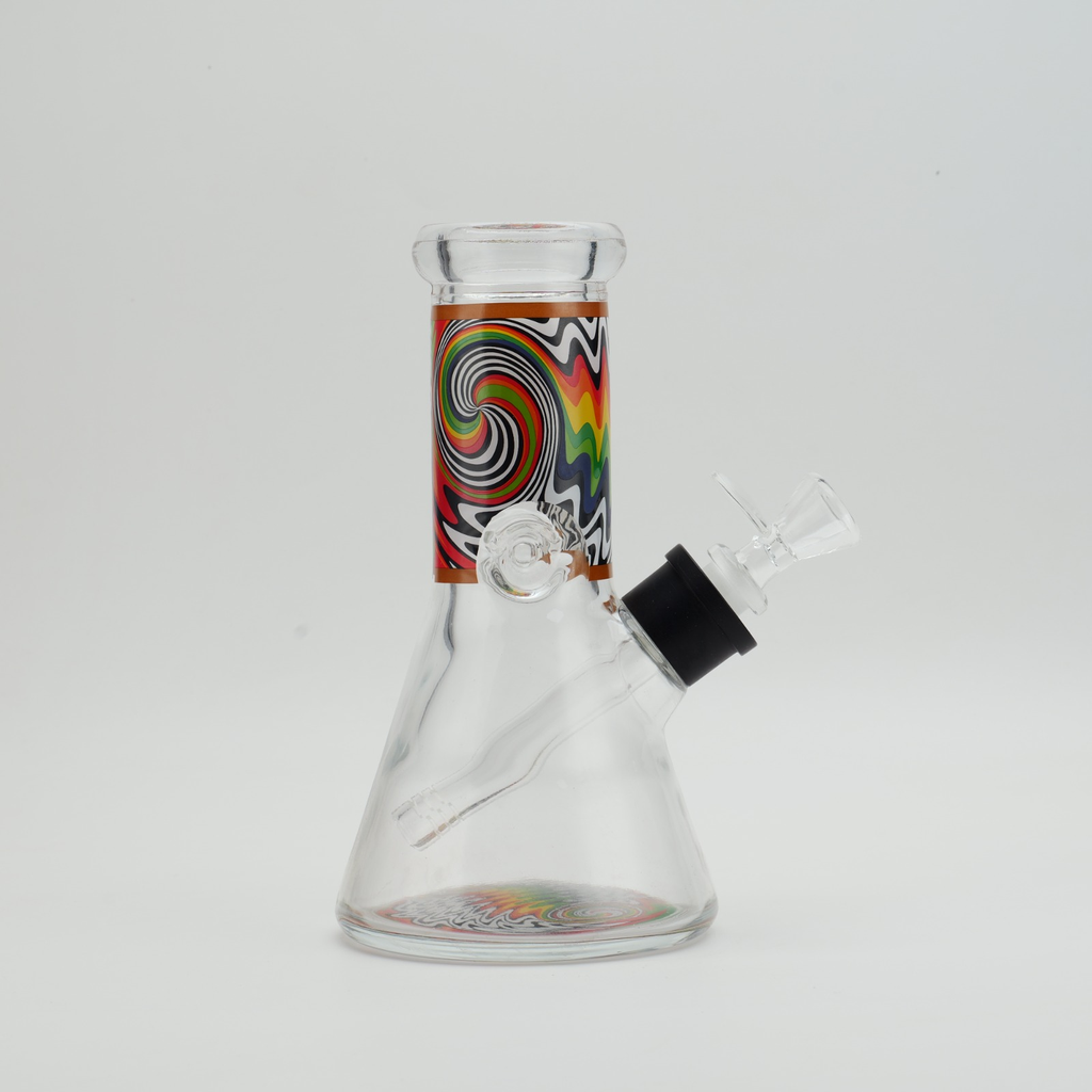 Glass Bong Karma Rainbow Decal 7mm 8"
