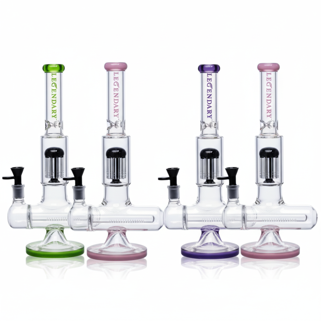 Glass Bong Legendary Inline With Tree Perc 13"