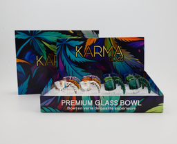 Glass Bowl Karma Twisted Horn Handle 14mm Box of 12
