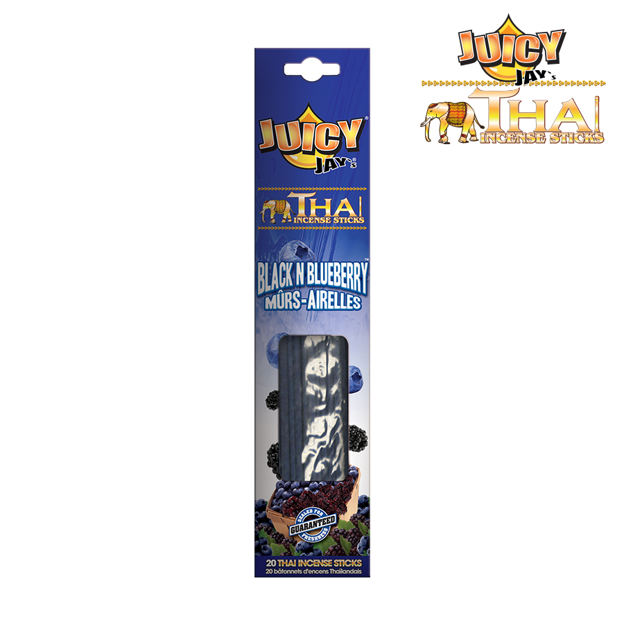 Juicy Jay's Thai Incense Black 'n Blueberry 20-Count Box/12