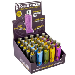 Lighter Toker Poker Lighter Sleeve Clipper Assorted Colors Box of 25